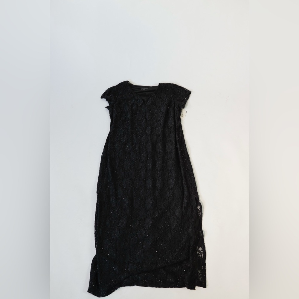 Connected Apparel Black Lace Maxi Dress